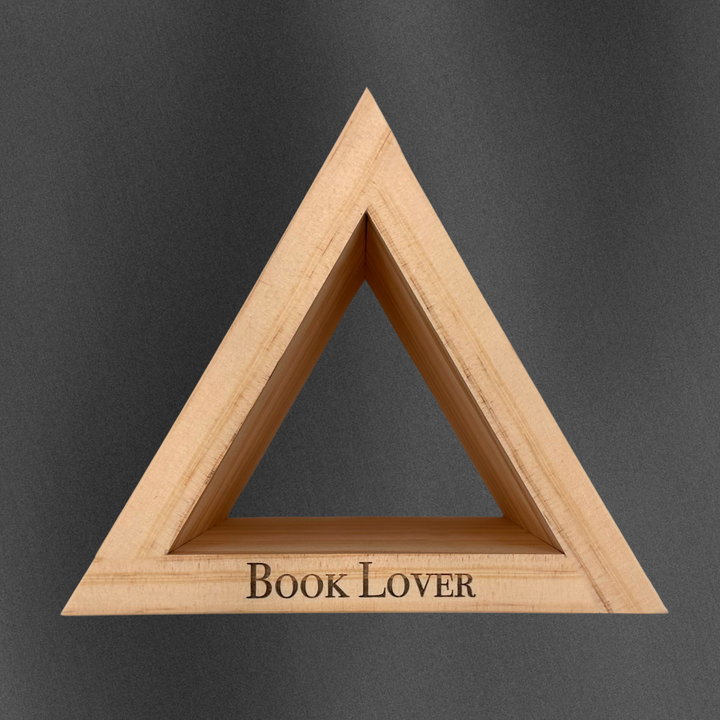 Personalized book holder with book lover engraving